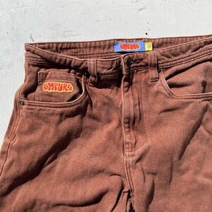 Girl's Empyre Jeans Brown Corduroy Logo 30 Street Hip Hop Skate Embroidered